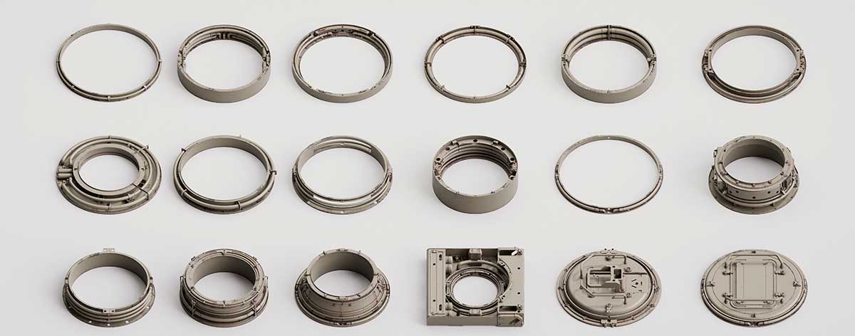 700+工业机械细节零件3D模型(Blender,FBX通用格式)