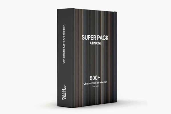 500+高质量电影风格调色LUTS预设 Presetcurator – Super Pack Cinematic LUT Collection