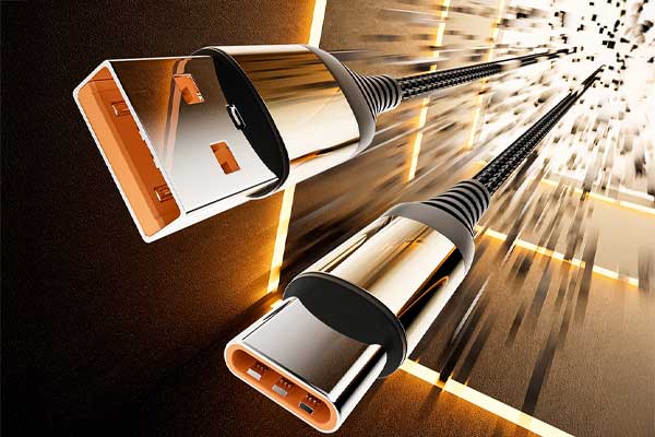 C4D编制数据线光效场景OC渲染工程tpcy-c数据线接口3D模型