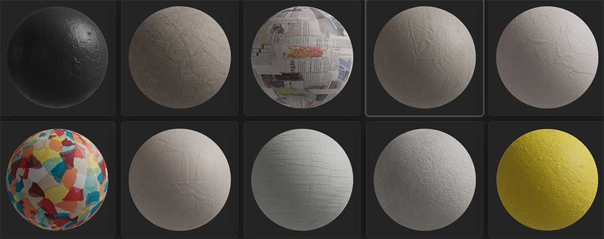 17种GSG灰猩猩纸张材质贴图纸张贴图 Paper Mache Materials