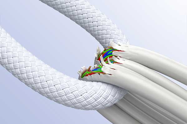 C4D破损数据线OC渲染工程破皮数据线C4D模型