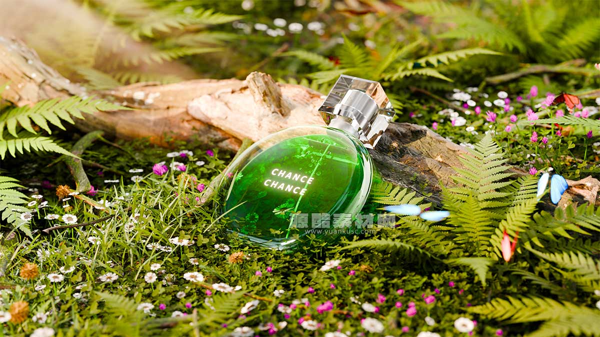 Blender香水产品场景渲染工程香水3D模型(Blender,FBX)