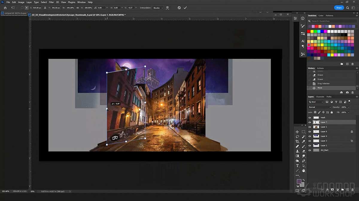 May+Arnold创建城市街道环境建模合成渲染全流程教程 The Gnomon Workshop – Cityscape Set Design Volume 1 & 2