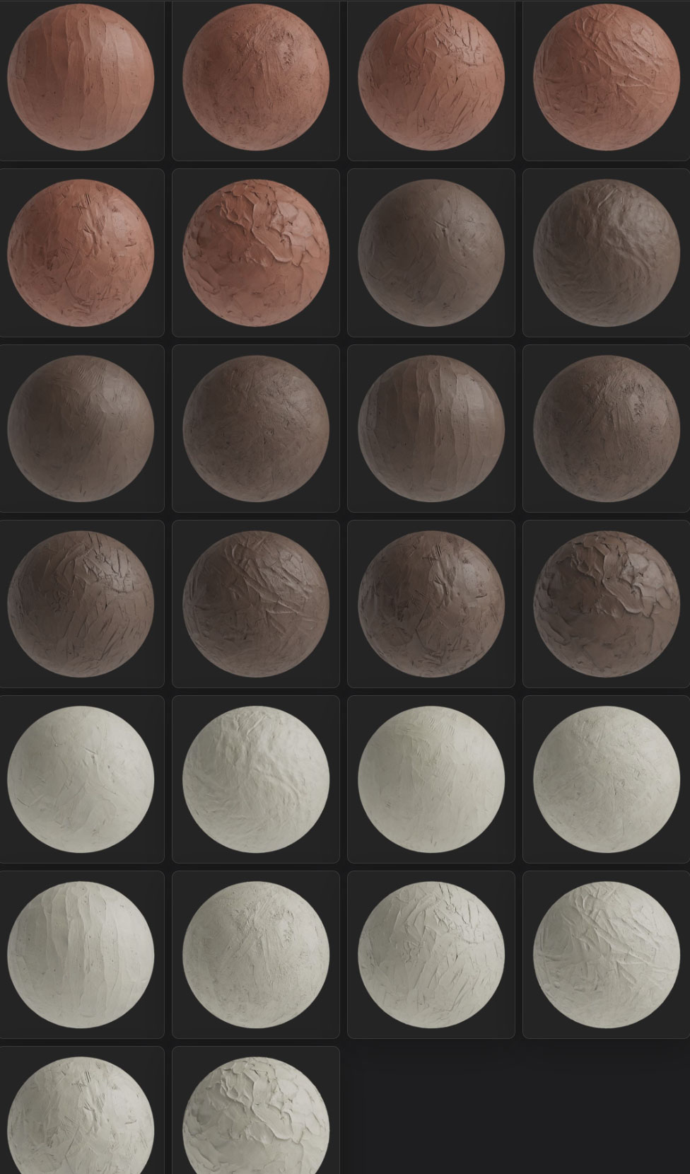 GSG灰猩猩50种泥土材质贴图陶土贴图材质 Material Clay Rough