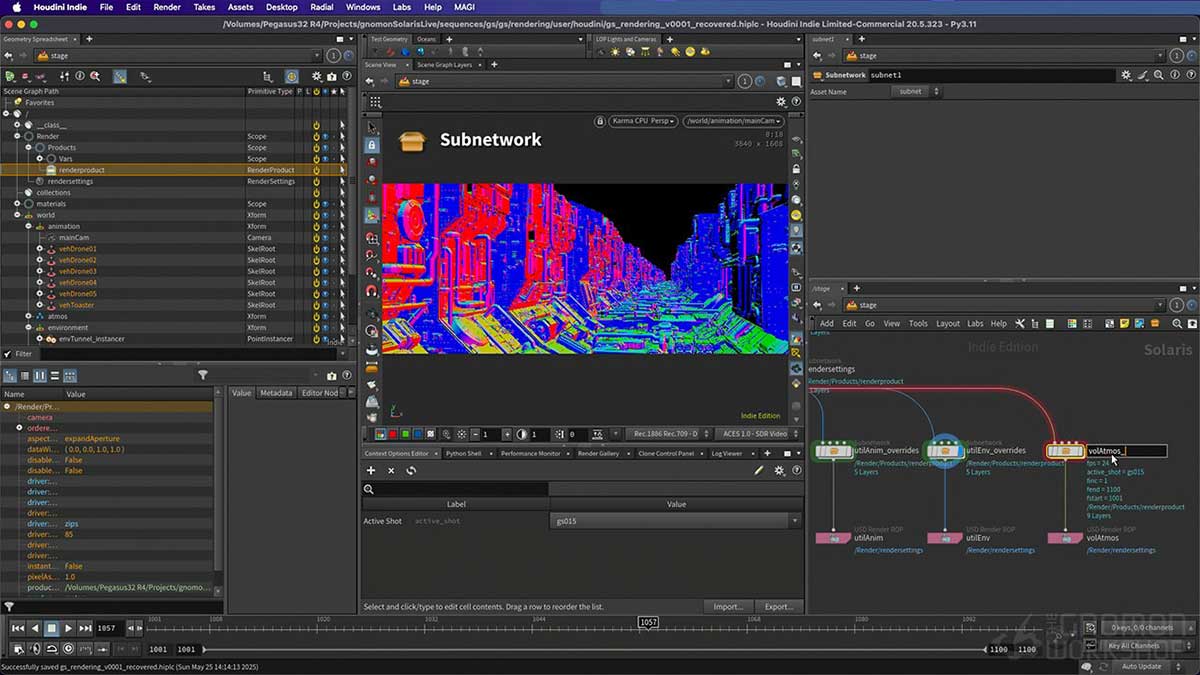 Houdini电影级科幻飞船场景灯光渲染合成VFX序列全流程课程(中文配音+字幕) Creating a Sci-Fi Sequence using Houdini Solaris