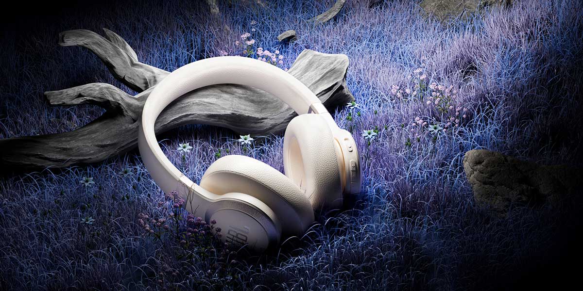 C4D头戴式耳机梦幻草地场景RS渲染工程耳机C4D模型