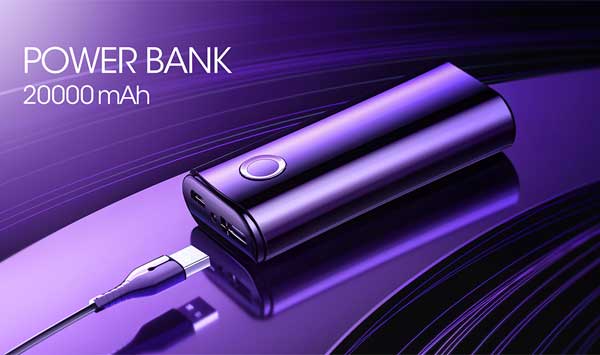 C4D星空紫色充电宝场景OC渲染工程充电宝3D模型