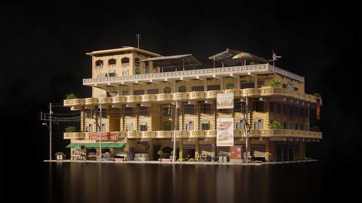 印度新德里城市楼房街道环境建筑3D模型资产(Blender,3DS MAX,FBX格式) Kitbash3D – New Delhi