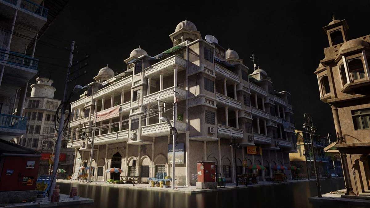 印度新德里城市楼房街道环境建筑3D模型资产(Blender,3DS MAX,FBX格式) Kitbash3D – New Delhi