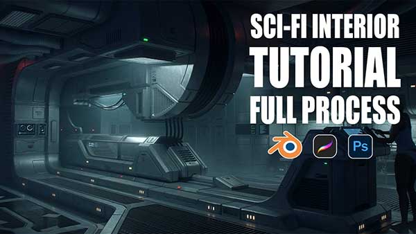 Blender科幻室内概念设计全流程教程(中文配音/字幕) Learn Squared Interior Concept Design