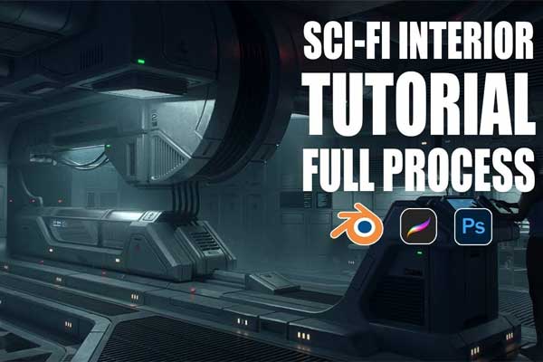 Blender科幻室内概念设计全流程教程(中文配音/字幕) Learn Squared Interior Concept Design