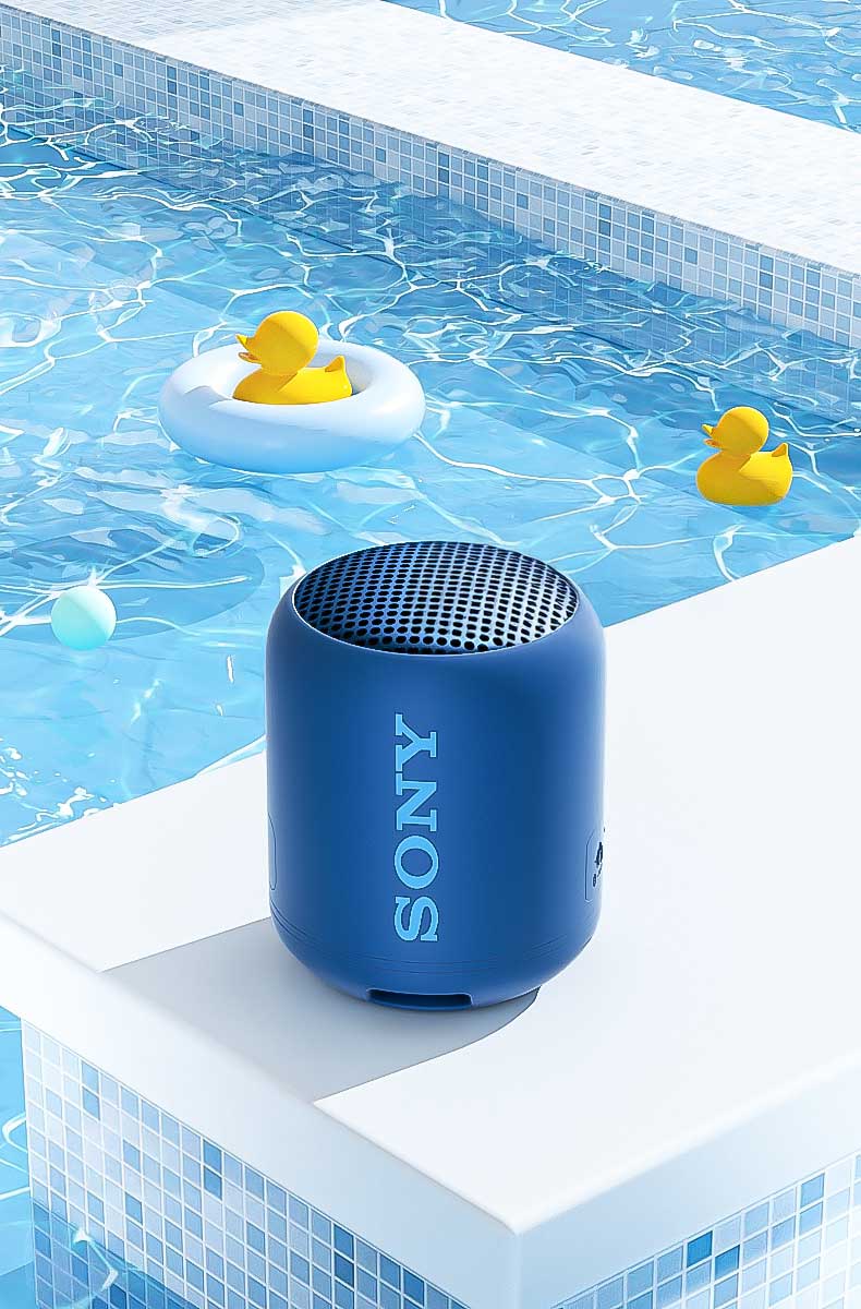 C4D音响游泳池场景OC渲染工程音箱模型3D模型下载