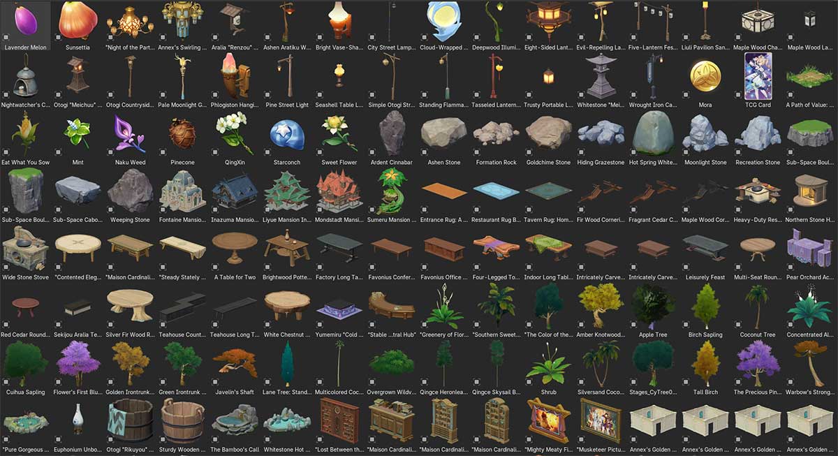 Blender原神建筑道具资源3D模型合集  Genshin Impact Blender Assets Collection - 2026 Update - 750+ Assets