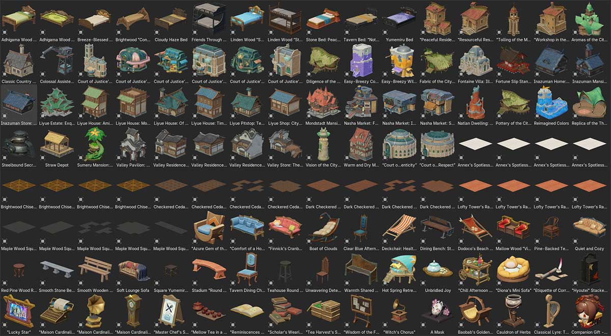 Blender原神建筑道具资源3D模型合集 Genshin Impact Blender Assets Collection - 2026 Update - 750+ Assets