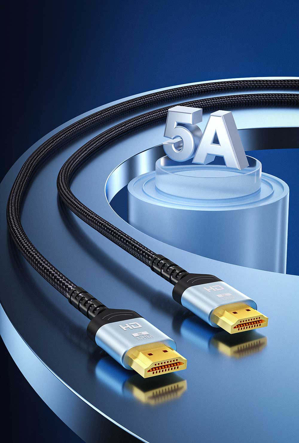 C4D HDMI高清线场景渲染工程HDMI数据线3D模型