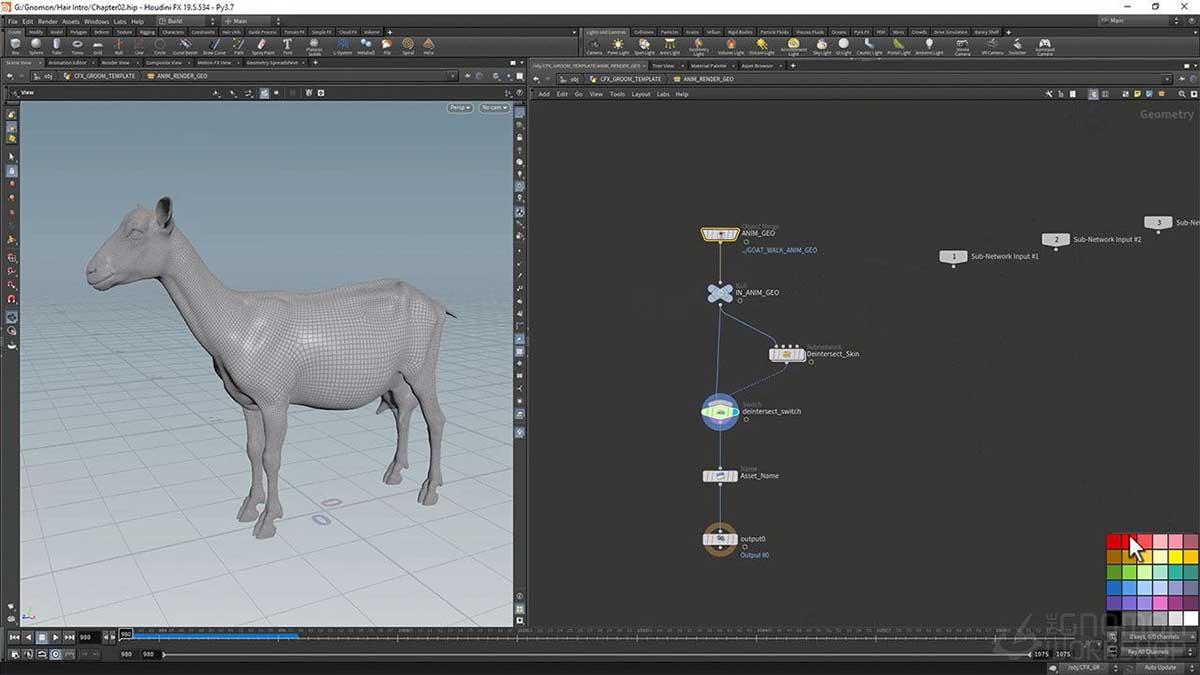 Houdini角色头发毛发物理模拟特效教程(中文字幕) The Gnomon Workshop – Vellum Hair Simulation in Houdini
