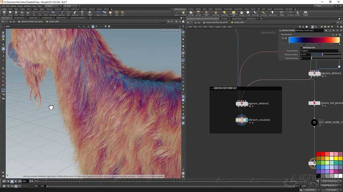 Houdini角色头发毛发物理模拟特效教程(中文字幕) The Gnomon Workshop – Vellum Hair Simulation in Houdini