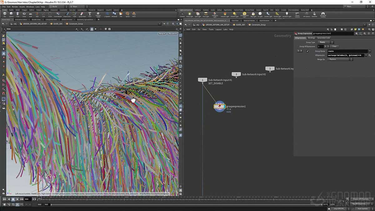 Houdini角色头发毛发物理模拟特效教程(中文字幕) The Gnomon Workshop – Vellum Hair Simulation in Houdini
