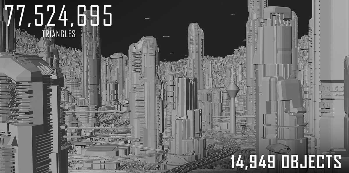 Blender德黑兰2072未来城市科幻建筑3D模型资产 Tehran 2072 Blend File