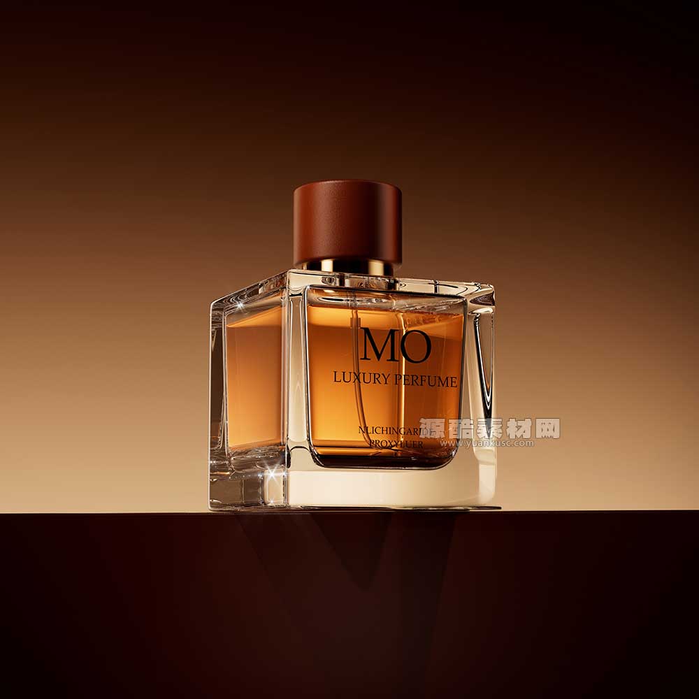 C4D香水美妆产品OC渲染工程香水玻璃瓶子C4D模型