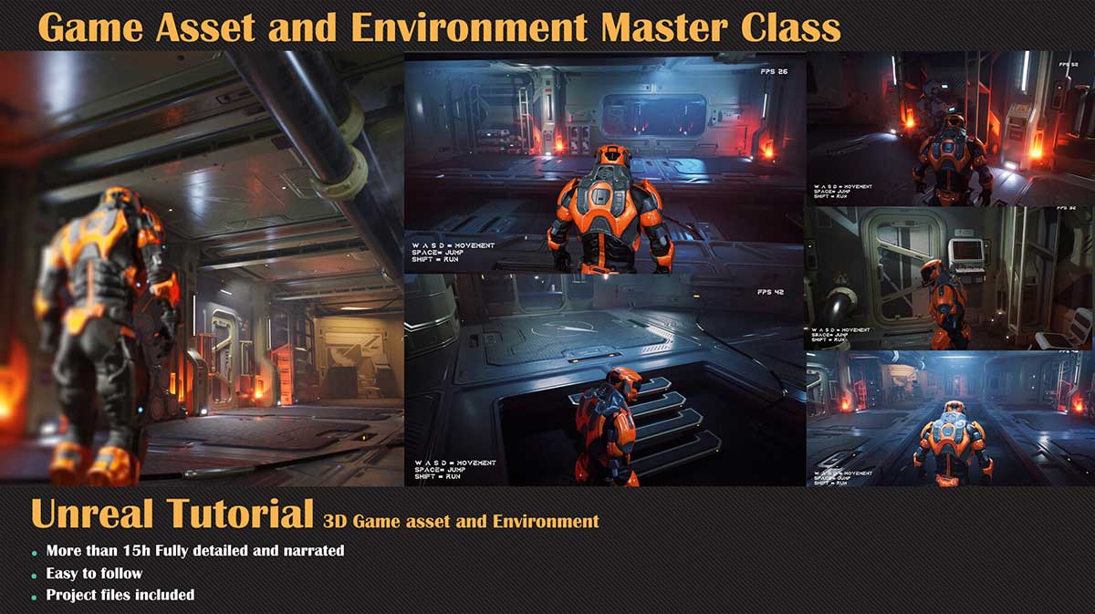 虚幻引擎游戏资产与环境建模UV贴图灯光渲染大师级课程(中文朗读/中文字幕) Game asset and Environment Master Class