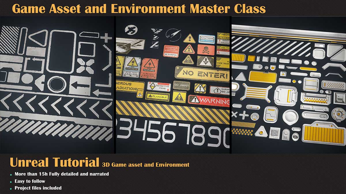 虚幻引擎游戏资产与环境建模UV贴图灯光渲染大师级课程(中文朗读/中文字幕) Game asset and Environment Master Class