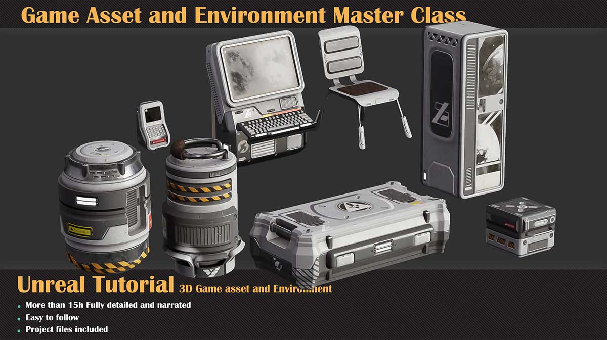 虚幻引擎游戏资产与环境建模UV贴图灯光渲染大师级课程(中文朗读/中文字幕) Game asset and Environment Master Class