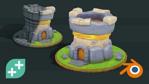 Blender手绘风格低多边形卡通3D模型实战视频教程(中文字幕) Blender Texture Painting: Create Stunning Stylised Models