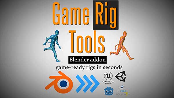 人物角色快速绑定导出Blender插件 Game Rig Tools v4.3.0+使用教程