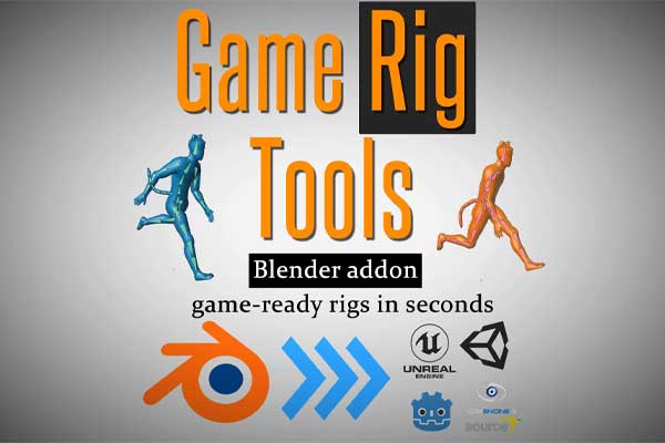 人物角色快速绑定导出Blender插件 Game Rig Tools v4.3.0+使用教程