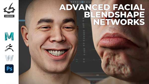 Maya/ZBrush高级表情面部数据捕捉绑定动画视频教程(中文配音/中文字幕) The Gnomon Workshop – Advanced Facial Blendshape Networks