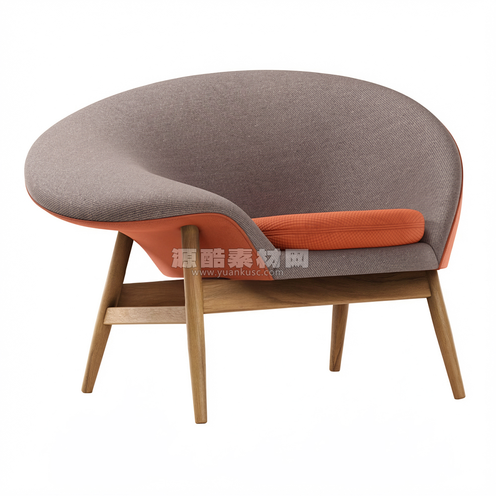 单人椅模型椅子模型家具3D模型下载(C4D,Bledner,FBX)