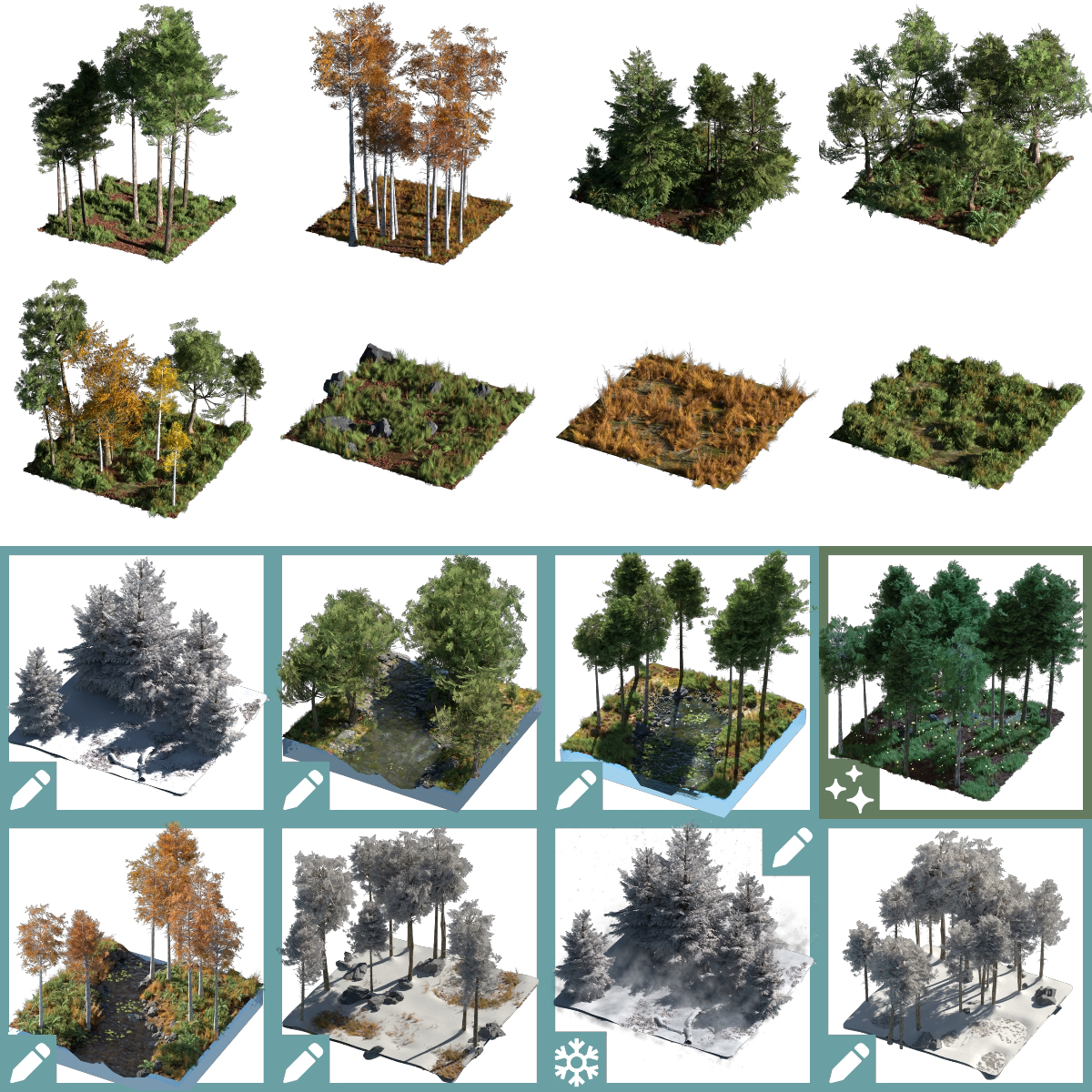 Blender一键树木森林植物生成插件含资产库 Lazy Forest V2.0.5 Generator Addon + Tress library(资产库)