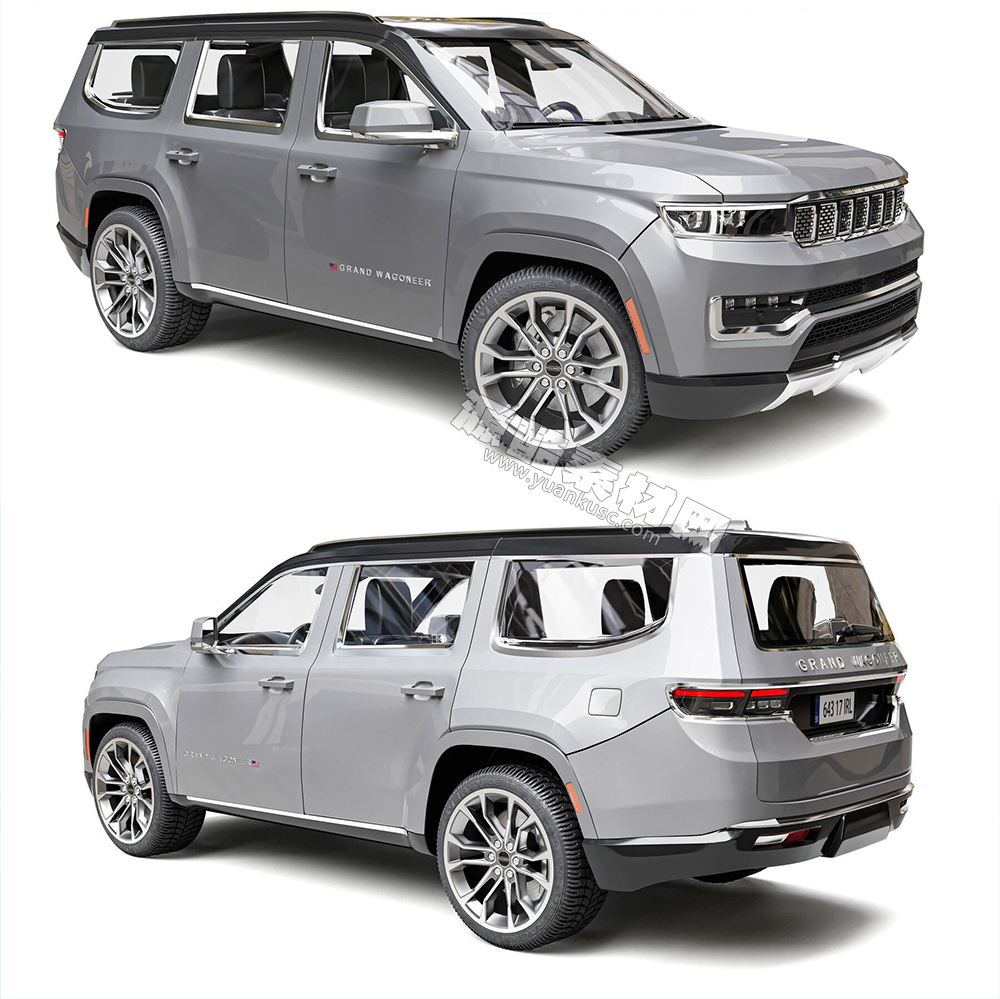 Jeep Grand Wagonee吉普汽车模型SUV汽车3D模型下载(C4D,Blender,FBX)