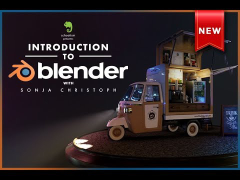 Blender入门建模贴图灯光渲染动画视频教程(中英文字幕)  Schoolism – Introduction to Blender by Sonja Christoph