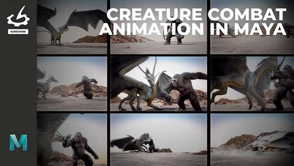 Maya超级怪物生物复杂战斗动画视频教程(中英文字幕) The Gnomon Workshop – Creature Combat Animation in Maya