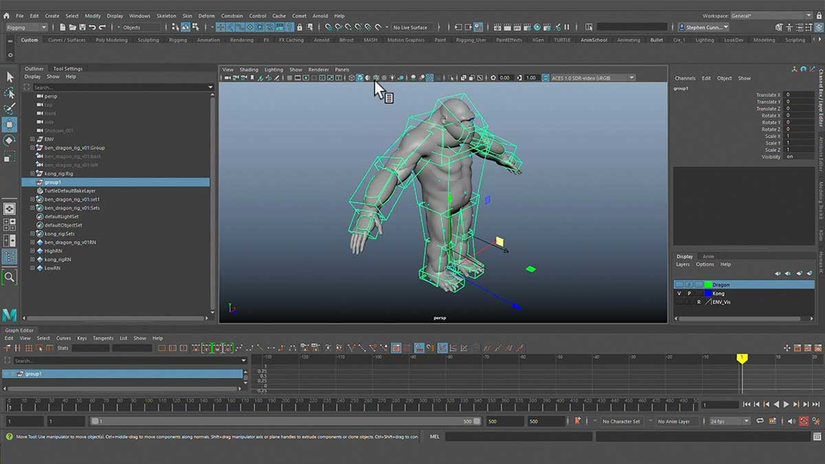 Maya超级怪物生物复杂战斗动画视频教程(中英文字幕) The Gnomon Workshop – Creature Combat Animation in Maya