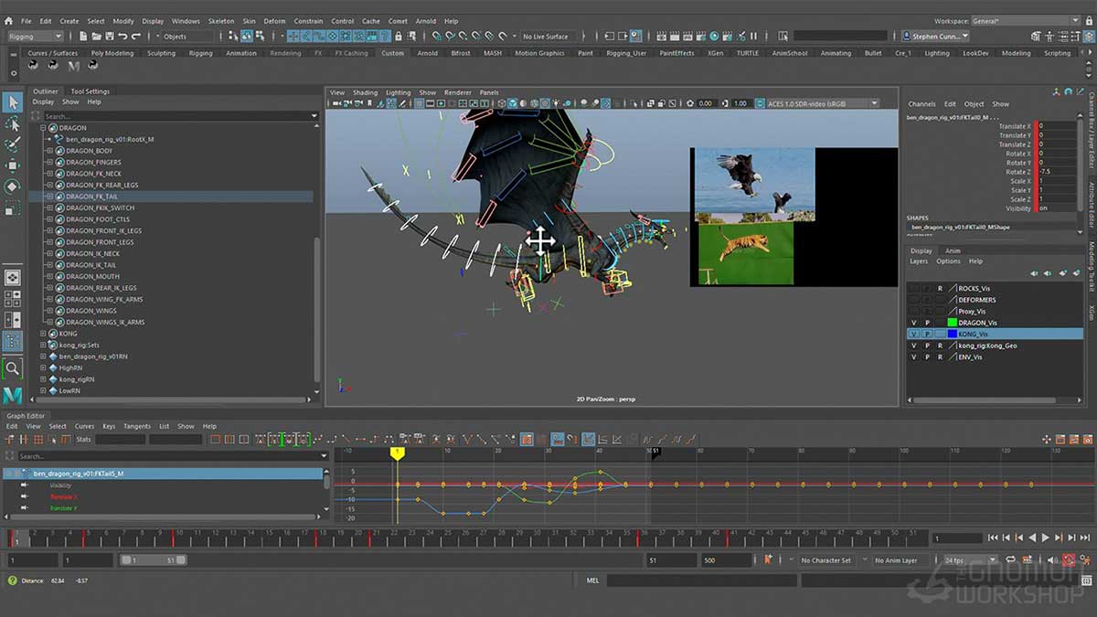 Maya超级怪物生物复杂战斗动画视频教程(中英文字幕) The Gnomon Workshop – Creature Combat Animation in Maya