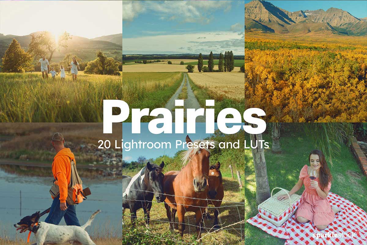 草原风格摄影后期调色LUTs+LR预设包 20 Prairies Lightroom Presets and LUTs