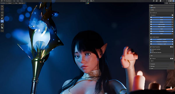 Blender角色模型操控界面插件 MustardUI v2026.3.1