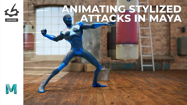 Maya角色战斗攻击格斗动作动画制作视频教程(中英文字幕) The Gnomon Workshop – Animating Stylized Attacks in Maya