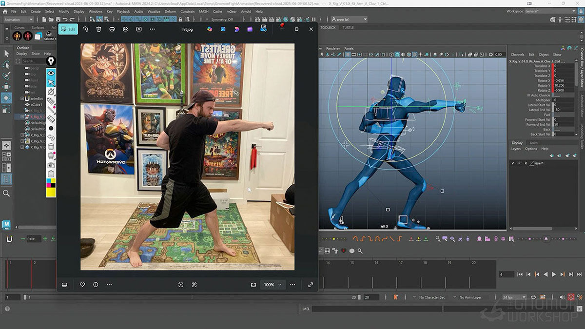 Maya角色战斗攻击格斗动作动画制作视频教程(中英文字幕) The Gnomon Workshop – Animating Stylized Attacks in Maya