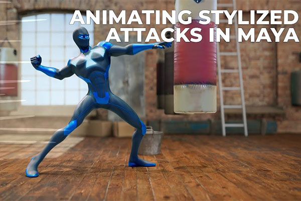 Maya角色战斗攻击格斗动作动画制作视频教程(中英文字幕) The Gnomon Workshop – Animating Stylized Attacks in Maya