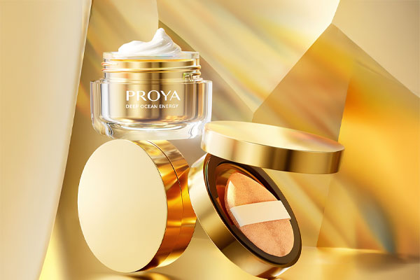 C4D膏体粉底液美妆产品RS渲染工程粉底液粉扑C4D模型