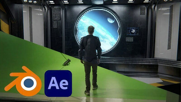 Blender+AE绿幕抠像到3D科幻场景合成全流程视频教程(中文字幕) VFX Environments | From Greenscreen to complete 3D-Scene