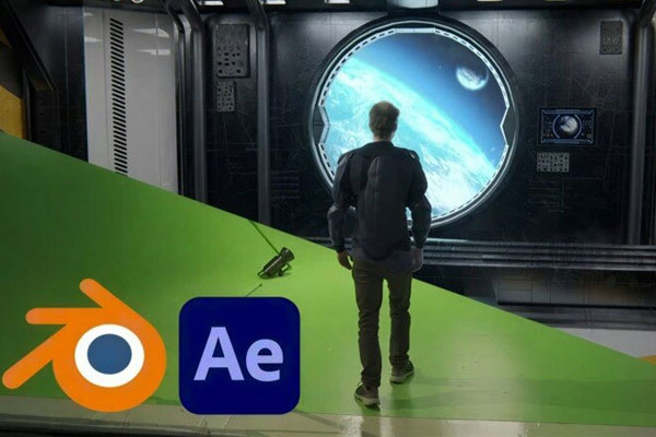 Blender+AE绿幕抠像到3D科幻场景合成全流程视频教程(中文字幕) VFX Environments | From Greenscreen to complete 3D-Scene