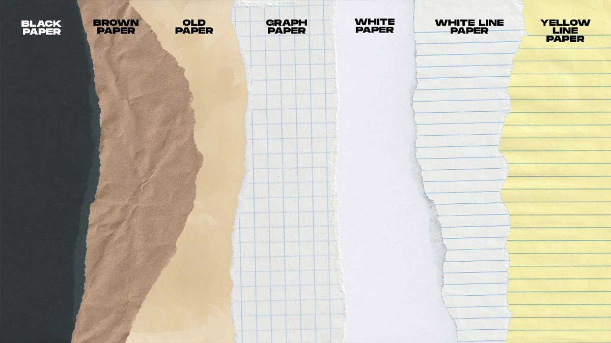 300种真实扫描的纸张纹理与撕纸图片素材 Sickboat – PAPER TEXTURE PACK