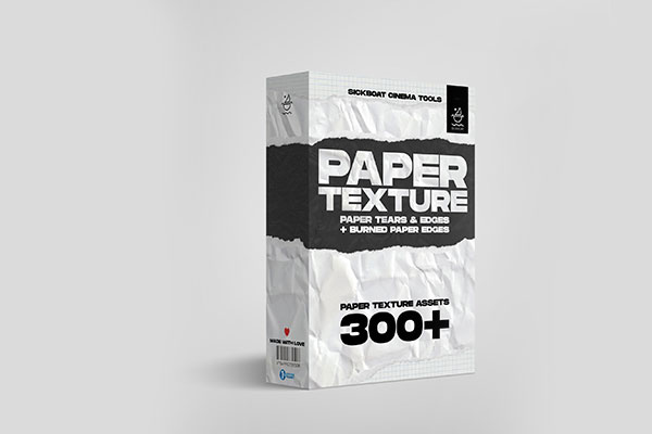300种真实扫描的纸张纹理与撕纸图片素材 Sickboat – PAPER TEXTURE PACK
