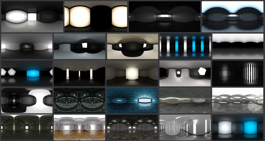 50组产品打光HDRi产品摄影棚HDRi贴图下载