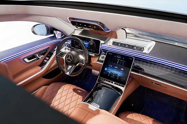 C4D奔驰汽车内饰场景OC渲染工程奔驰汽车内饰C4D模型下载